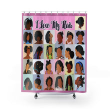 Load image into Gallery viewer, black girl shower curtains