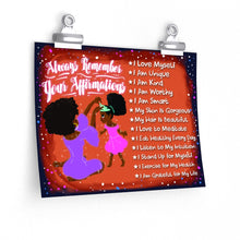 Load image into Gallery viewer, positive affirmations for black daughter